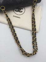 Sold-CHANEL Classic Lambskin Double Chain Double Small Flap Bag black/gold