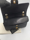 Sold-CHANEL Classic Lambskin Double Chain Double Small Flap Bag black/gold