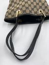 Sold-GUCCI GG Black Monogram Logo Bucket Shoulder Bag