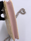 CHANEL Patent Leather Wallet-on-the-chain WOC Crossbody Flap Bag - Light beige / pink