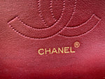 Sold-CHANEL Classic Lambskin Double Chain Double Medium Flap Bag black/gold