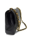 Sold-CHANEL Classic Lambskin Double Chain Double Medium Flap Bag black/gold