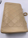 CHANEL Lambskin Medium Diana Single Chain Single Flap Bag Beige/gold