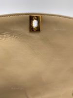 CHANEL Lambskin Medium Diana Single Chain Single Flap Bag Beige/gold