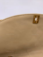 CHANEL Lambskin Medium Diana Single Chain Single Flap Bag Beige/gold