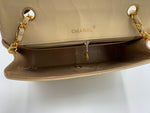 CHANEL Lambskin Medium Diana Single Chain Single Flap Bag Beige/gold