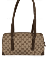 Sold-GUCCI Brown Monogram Shoulder Bag