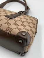 Sold-GUCCI Brown Monogram Shoulder Bag