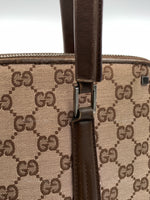 Sold-GUCCI Brown Monogram Shoulder Bag