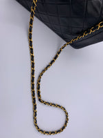 Sold-CHANEL Lambskin Medium Diana Single Chain Single Flap Bag Black/gold