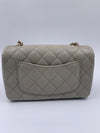 Sold-CHANEL Classic Grey Lambskin Mini Rectangular Crossbody Bag in Champaign Gold Hardware