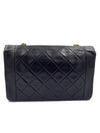 Sold-CHANEL Lambskin Medium Diana Single Chain Single Flap Bag Black/gold