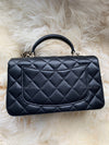 Sold-CHANEL Lambskin Mini Rectangular with Top Handle black/ Gold Hardware