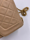 Sold-CHANEL Lambskin Medium Diana Single Chain Single Flap Bag Beige/gold