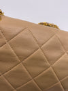 Sold-CHANEL Lambskin Medium Diana Single Chain Single Flap Bag Beige/gold