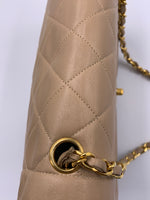 Sold-CHANEL Lambskin Medium Diana Single Chain Single Flap Bag Beige/gold