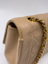 Sold-CHANEL Lambskin Medium Diana Single Chain Single Flap Bag Beige/gold