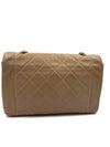 Sold-CHANEL Lambskin Medium Diana Single Chain Single Flap Bag Beige/gold