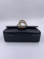 CHANEL Lambskin Small Classic Double Flap Bag Black/ Gold Hardware