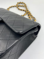 CHANEL Lambskin Small Classic Double Flap Bag Black/ Gold Hardware