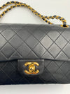 CHANEL Lambskin Small Classic Double Flap Bag Black/ Gold Hardware