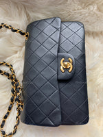 CHANEL Lambskin Small Classic Double Flap Bag Black/ Gold Hardware