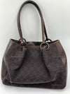 GUCCI GG Monogram Dark Brown Shoulder Bag with Small Pouch