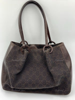 GUCCI GG Monogram Dark Brown Shoulder Bag with Small Pouch