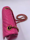 CHANEL Lambskin Chevron Mini Rectangular Pink with gold hardware