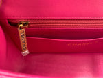 CHANEL Lambskin Chevron Mini Rectangular Pink with gold hardware