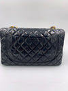 Sold~CHANEL Coated Canvas Black Crossbody Flap Bag with Gold Hardware