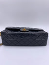 Sold~CHANEL Coated Canvas Black Crossbody Flap Bag with Gold Hardware