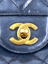 Sold~CHANEL Coated Canvas Black Crossbody Flap Bag with Gold Hardware