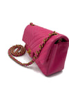 CHANEL Lambskin Chevron Mini Rectangular Pink with gold hardware