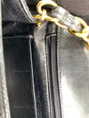 Sold~CHANEL Coated Canvas Black Crossbody Flap Bag with Gold Hardware