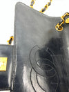 Sold~CHANEL Coated Canvas Black Crossbody Flap Bag with Gold Hardware