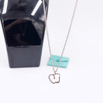 Tiffany 
Co 925 Silver Apple Pendant with Necklace