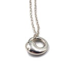 Sold-Tiffany 
Co 925 Silver Elsa Peretti Eternal Circle Pendant with Necklace