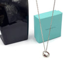 Sold-Tiffany 
Co 925 Silver Elsa Peretti Eternal Circle Pendant with Necklace