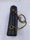 CHANEL Black Lambskin Small Diana Flap Bag Gold Hardware