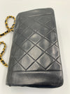 CHANEL Black Lambskin Small Diana Flap Bag Gold Hardware