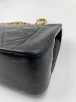 CHANEL Black Lambskin Small Diana Flap Bag Gold Hardware