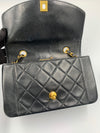 CHANEL Black Lambskin Small Diana Flap Bag Gold Hardware