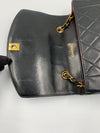 CHANEL Black Lambskin Small Diana Flap Bag Gold Hardware