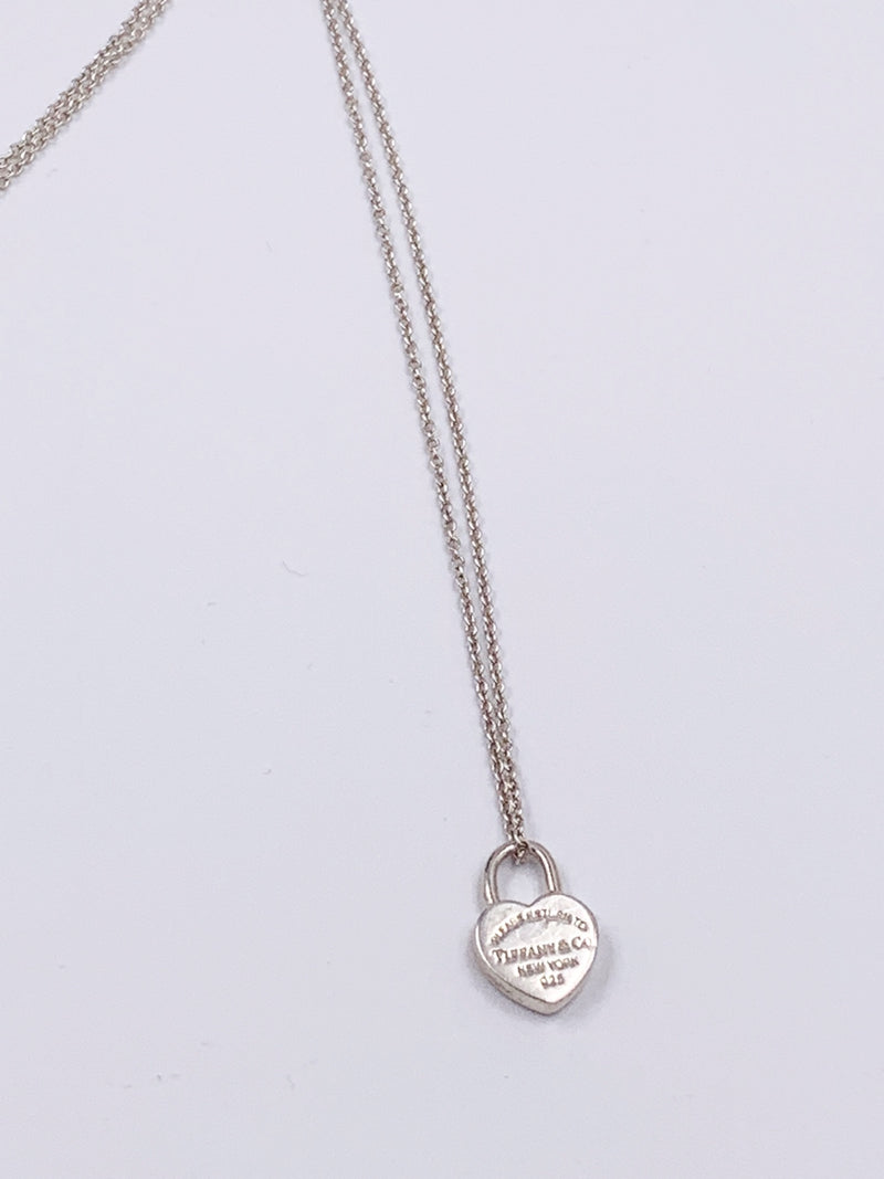 Tiffany 
Co 925 Silver Return to Tiffany Heart Lock with Necklace