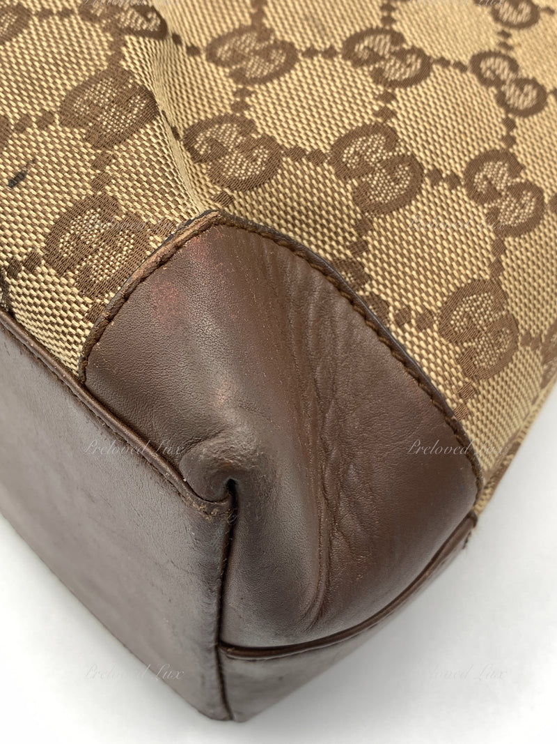 Sold-GUCCI Brown Monogram Tote Bag