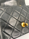 CHANEL Black Lambskin Small Diana Flap Bag Gold Hardware