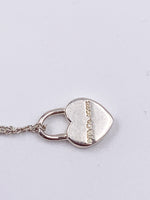 Tiffany 
Co 925 Silver Return to Tiffany Heart Lock with Necklace