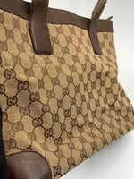 Sold-GUCCI Brown Monogram Tote Bag