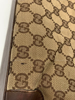 Sold-GUCCI Brown Monogram Tote Bag